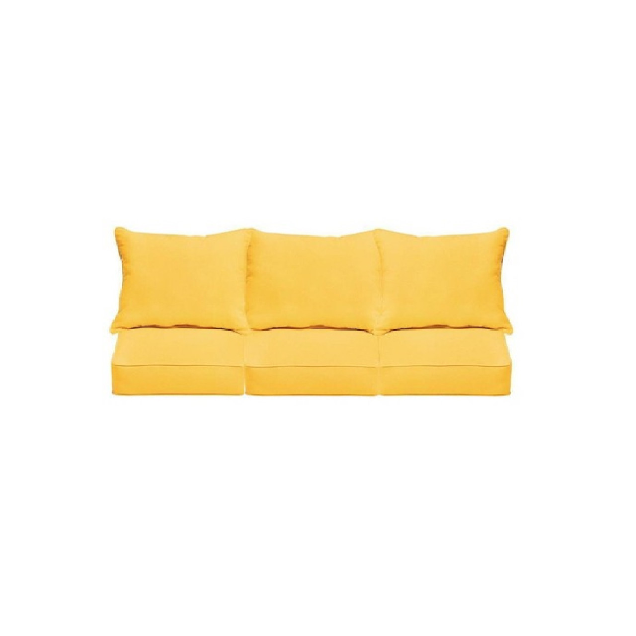 25" Sunflower Yellow Sunbrella Deep Seating Pillow & Sofa Chair Cushion